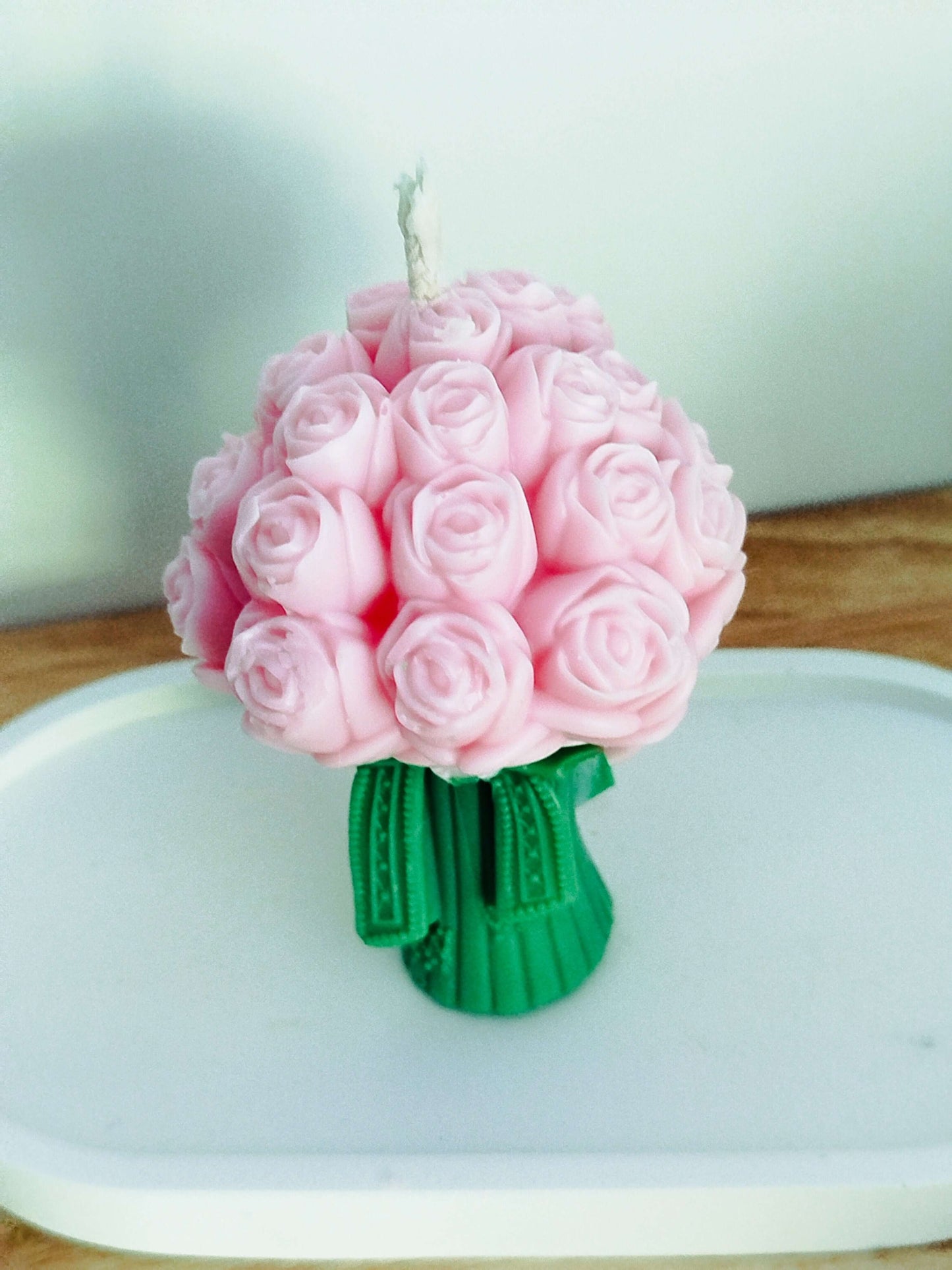 Bougie décorative rose pour une ambiance romantique