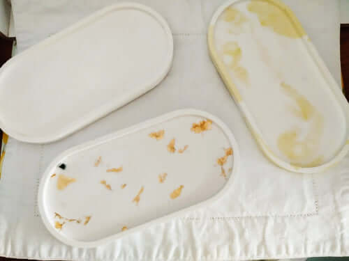 Plateau Décoratif Minéral Fait Main