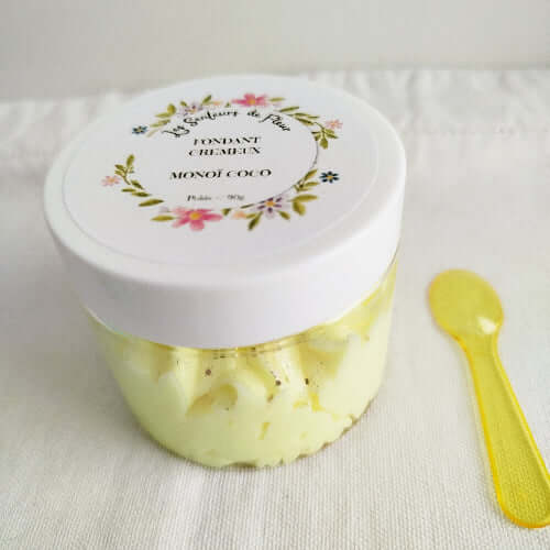 Mise en scène du fondant crémeux Monoï Coco