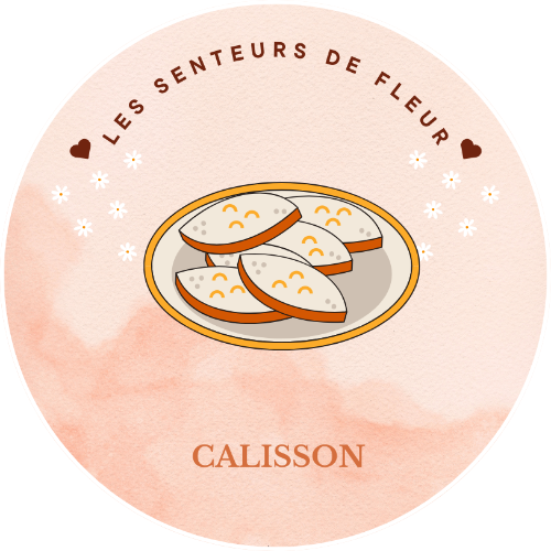 Fondant Parfumé Calisson Douceur Provençale, forme élégante aux tons chauds et doux, placé près d'un brûleur au style provençal