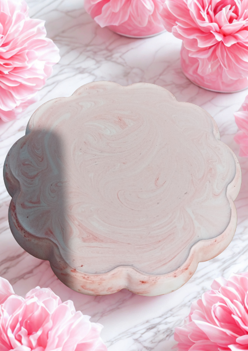 Marbella - vide-poches en minéral raysin avec finition mate et texture douce, décoration artisanale unique