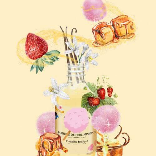 Illustration sensorielle, ambiance douce et féerique