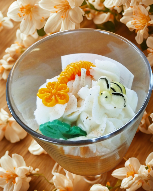 Bougies Fleur d'Oranger - 150g en pot élégant idéale pour décoration et moment de détente