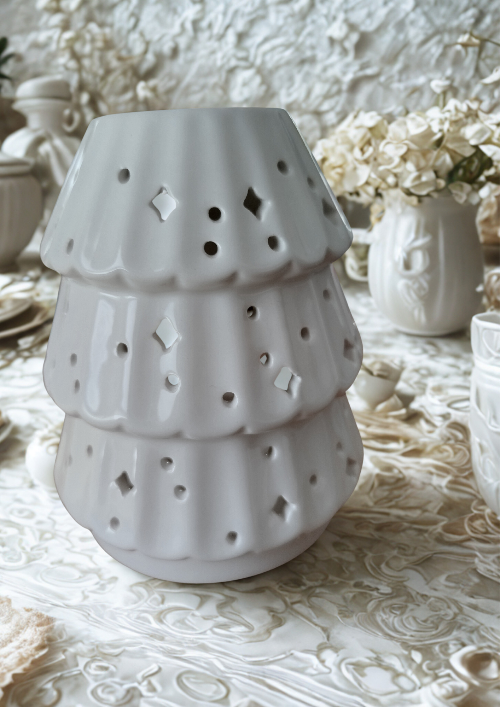 Brûleur Céramique en Forme de Sapin pour fondants parfumés Noël