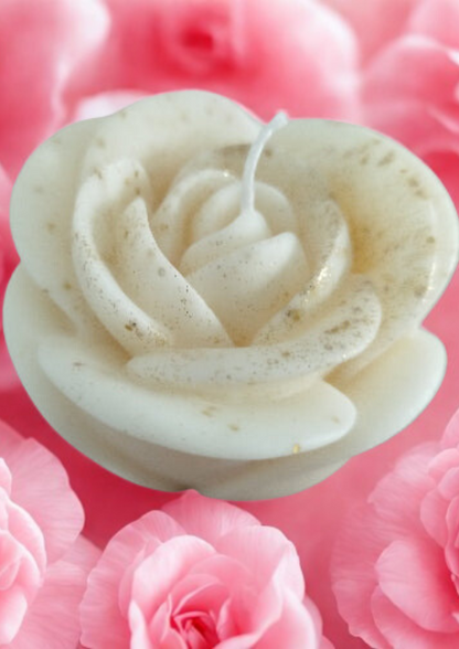 Rose Éternelle -Bougie Parfumée, décoration romantique et artisanale