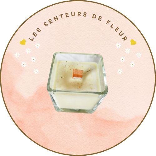  Bougie en cire végétale avec un design épuré et naturel